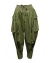 Kapital khaki green multi-pocket cargo trousers shop online womens trousers