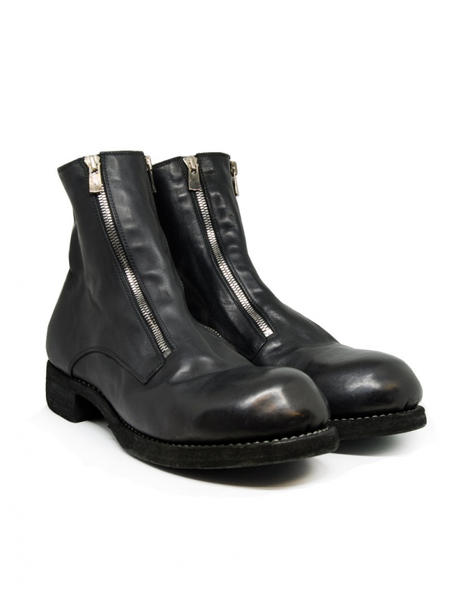 Guidi GR07FZ stivali neri a doppia cerniera in pelle di cavallo GR07FZ HORSE FG BLKT calzature uomo online shopping