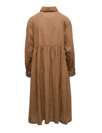 A Tentative Atelier lungo abito a camicia a quadretti rosso mattone