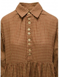 A Tentative Atelier lungo abito a camicia a quadretti rosso mattone prezzo