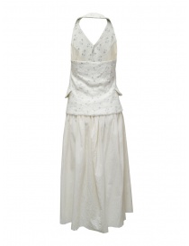 A Tentative Atelier Sarton abito lungo a gilet bianco naturale