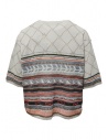 Fuga Fuga beige perforated mesh and colored striped T-shirt shop online womens t shirts
