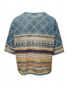 Fuga Fuga cadet blue perforated colorful striped T-shirt shop online womens t shirts