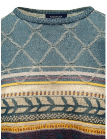 Fuga Fuga cadet blue perforated colorful striped T-shirt price