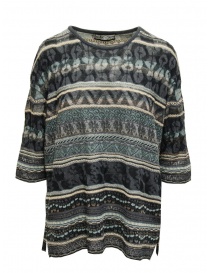 M.&Kyoko t-shirt in maglia di cotone a righe blu online