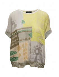 Fuga Fuga yellow grey pink knit T-shirt online