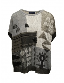 Fuga Fuga grey knitted T-shirt geometric pattern online