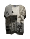 Fuga Fuga grey knitted T-shirt geometric pattern buy online BEN07220WA BLACK 81