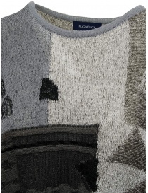 Fuga Fuga grey knitted T-shirt geometric pattern womens t shirts buy online