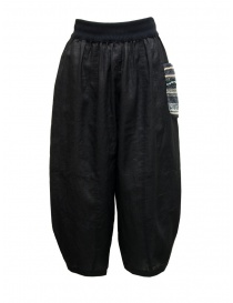 M.&Kyoko pantalone cropped nero con tasca laterale online