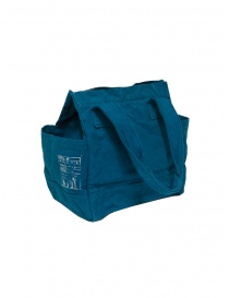 Kapital borsa tote in canvas blu pavone EK-1399XB PEACOCK BLUE ordine online