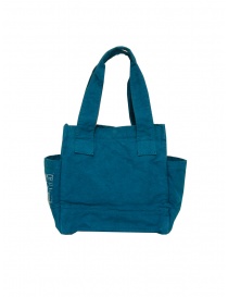 Kapital borsa tote in canvas blu pavone