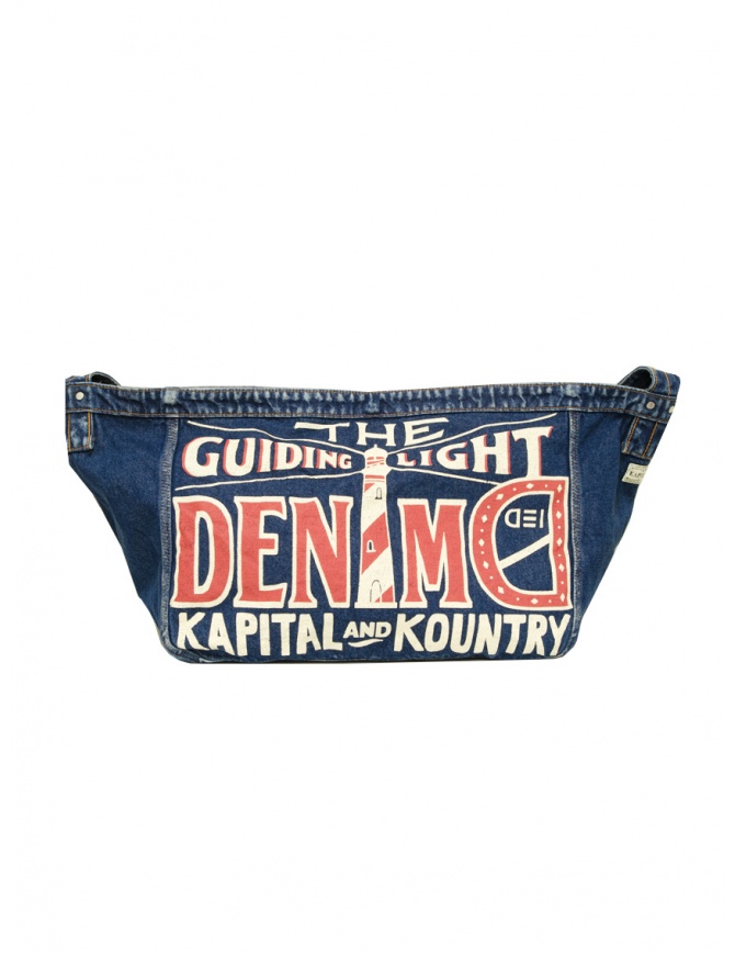 Kapital borsa tote oversize in jeans con stampa K2503XB506 PRO Kapital borsa tote oversize in jeans con stampa K2503XB506 PRO borse online shopping