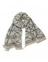 Kapital oversized ecru dashed lines scarf-stole shop online scarves