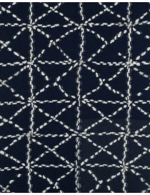 Kapital sciarpa stola oversize blu navy pattern geometrico a linee tratteggiate