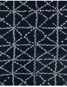Kapital navy blue oversized stole scarf dashed lines geometric pattern shop online scarves