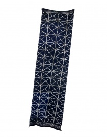 Kapital sciarpa stola oversize blu navy pattern geometrico a linee tratteggiate online