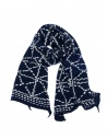 Kapital navy blue oversized stole scarf dashed lines geometric pattern K2411XM551 NAVY price