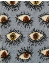Kapital printed eyes light blue scarf