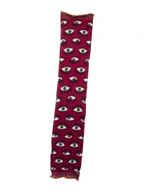 Kapital printed eyes scarf in red burgundy online