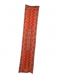 Kapital long wool scarf orange geometric print online