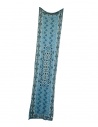 Kapital long scarf in light blue wool with geometric print buy online EK-987XMA TURQUOISE