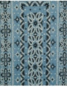 Kapital sciarpa lunga in lana celeste con stampa geometrica EK-987XMA TURQUOISE prezzo