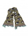 Kapital sciarpa khaki con occhi stampatishop online sciarpe