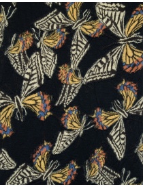 Kapital scarf-stole oversized black with butterflies