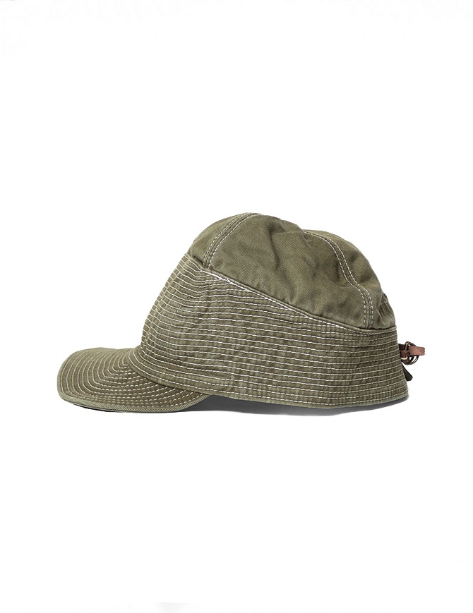 Kapital cappellino in cotone khaki EK-1497XH KHAKI Kapital cappellino in cotone khaki EK-1497XH KHAKI cappelli online shopping