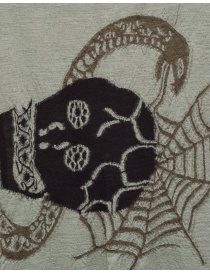 Kapital green scarf with Coptic skull