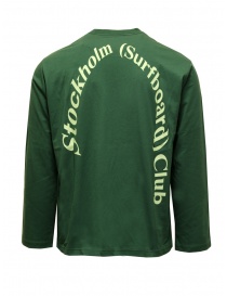 Stockholm Surfboard Club T-shirt a manica lunga verde con logo sul retro