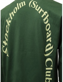 Stockholm Surfboard Club T-shirt a manica lunga verde con logo sul retro prezzo
