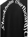 Stockholm Surfboard Club t-shirt nera con logo sul retro U1000043 BLACK prezzo