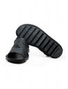 Trippen Nudge flat leather sandal with elasticated ankle band price NUDGE BLK shop online