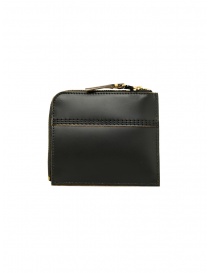 Comme des Garçons portamonete triple stitch in cuoio nero prezzo