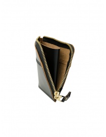 Comme des Garçons triple stitch coin purse in black leather
