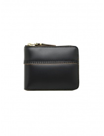 Comme des Garçons piccolo portafoglio Triple Stitch in cuoio nero online
