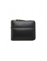 Comme des Garçons piccolo portafoglio Triple Stitch in cuoio nero acquista online SA7100TS BLACK