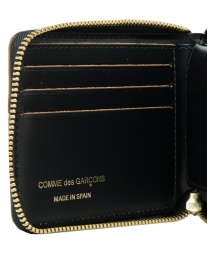 Comme des Garçons piccolo portafoglio Triple Stitch in cuoio nero portafogli acquista online