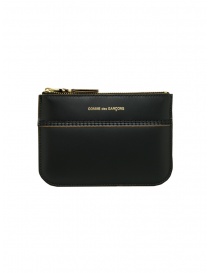 Comme des Garçons busta portamonete Triple Stitich in pelle nera online