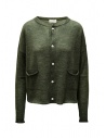 Ma'ry'ya green merino wool crewneck cardigan buy online YRK046 OLIVE C9