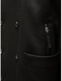 D-VEC caban nero in lana idrorepellente cappotti uomo D-VEC caban nero in lana idrorepellente cappotti uomo acquista online