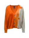 Suzusan cardigan corto in cashmere arancio e beige acquista online 2611-3085K-545-4403ORANGE/SAND