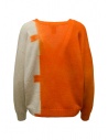 Suzusan cardigan corto in cashmere arancio e beigeshop online cardigan donna