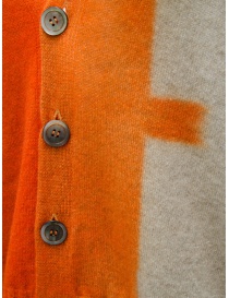 Suzusan cardigan corto in cashmere arancio e beige Suzusan cardigan corto in cashmere arancio e beige prezzo