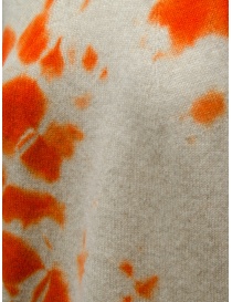 Suzusan pullover corto in cashmere Shibori arancio e beige Suzusan pullover corto in cashmere Shibori arancio e beige prezzo