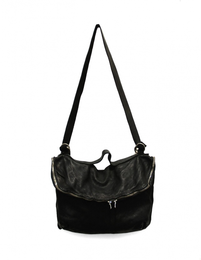 Black leather Guidi M10 bag M10 SOFT HORSE FULL GRAIN BLKT bags online shopping