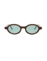 Kuboraum P6 brown oval glasses with green lenses buy online P6 50-22 MH Wgreen1*