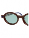 Kuboraum P6 brown oval glasses with green lenses P6 50-22 MH Wgreen1* buy online